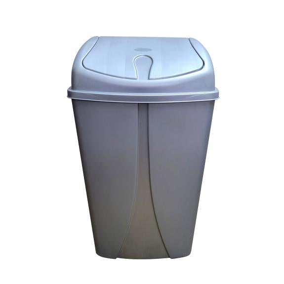 1661 - Plastic Swing Trash Bin 25 Liter, Grey