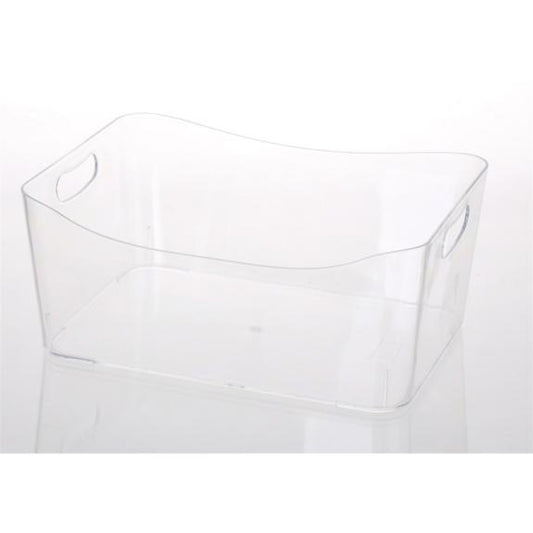 2159 - Plastic Storage Basket Small Clear