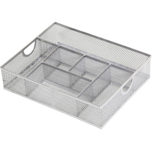 2262 - Desk Drawer Organizer, Metal Mesh, Silver
