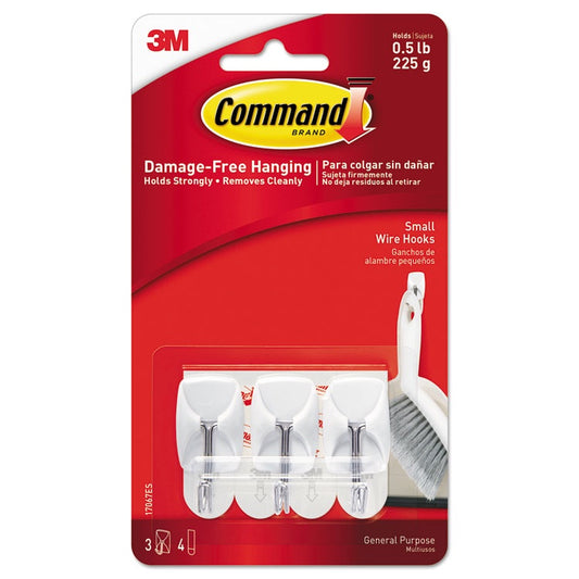 17067CLRES - Command Wire Hook  3pack Clear