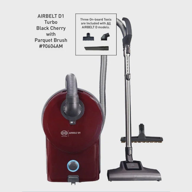 90604AM -  AIRBELT D1 Turbo, with turbo nozzle (8365GS) and parguet brush_( black cherry)
