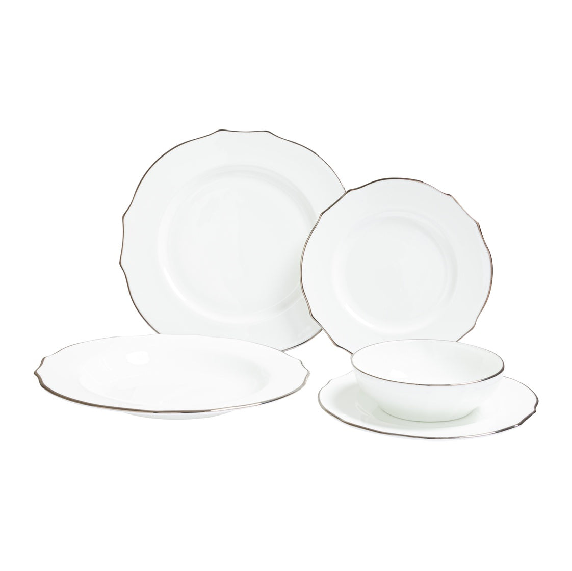 VS-2011-SS - Vikko Shine - Spring Silver, 20 Pc Dinnerware Set