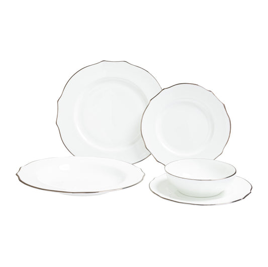 VS-2011-SS - Vikko Shine - Spring Silver, 20 Pc Dinnerware Set