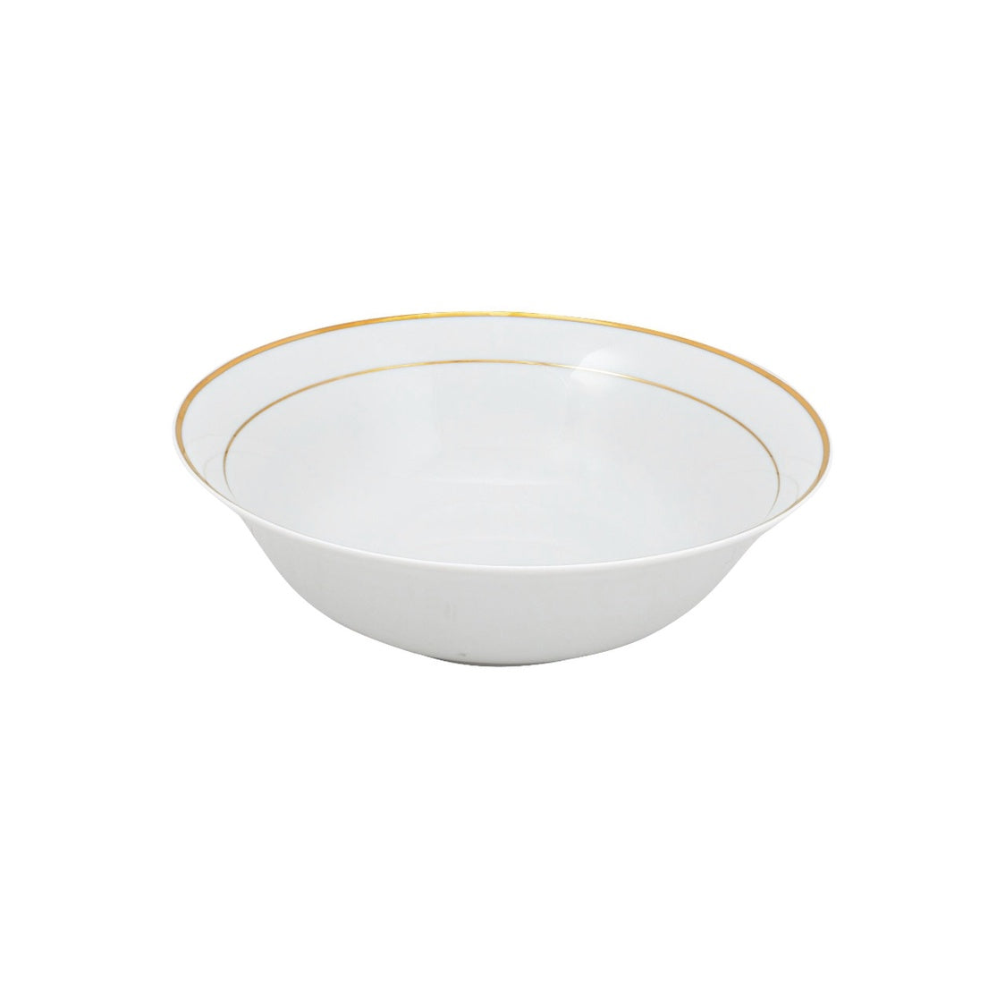 VL-2044-SRVB - Vikko Luxe - Louise Gold, White, 9'' Serving bowl