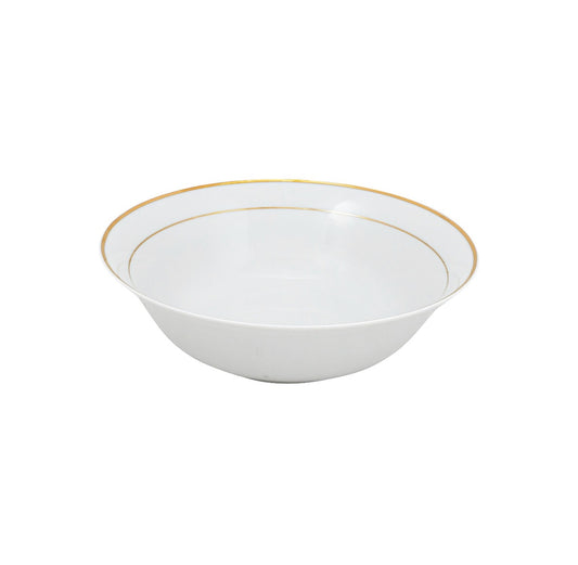 VL-2044-SRVB - Vikko Luxe - Louise Gold, White, 9'' Serving bowl