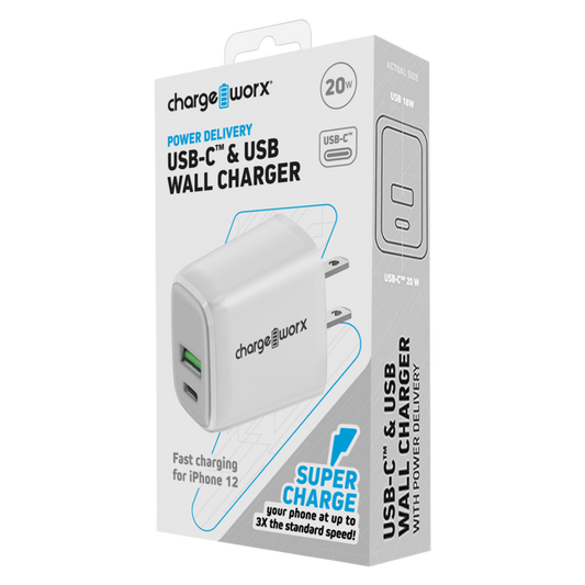 CHA-CX3097WH - 20W Dual Port Wall Charger
