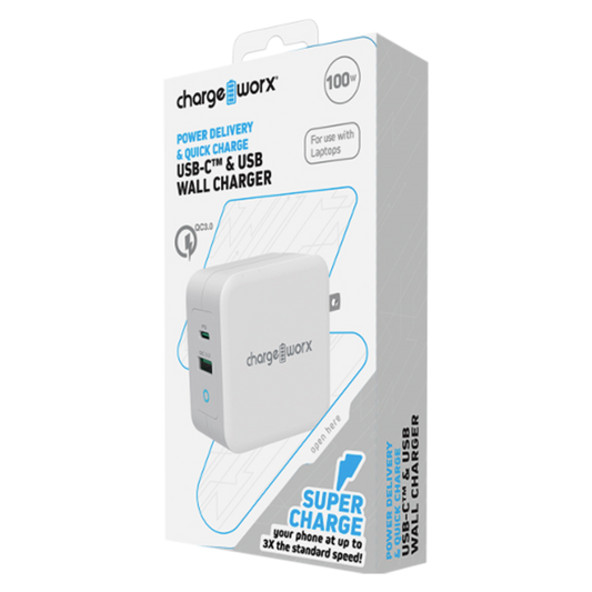 CHA-CX3030WH - A+C Wall Charger 100 W Dual Port