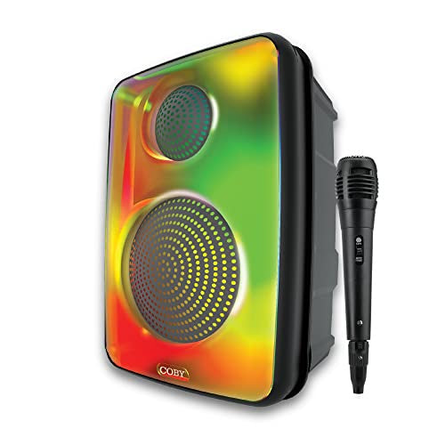COBY-CPA902BK - Bluetooth Speaker Flame Front 6.5" Woofer Black With Microphone