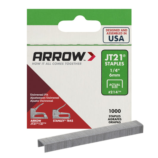 AFC-276 - ARROW STAPLES- JT21-1000 ct -3/8" #276