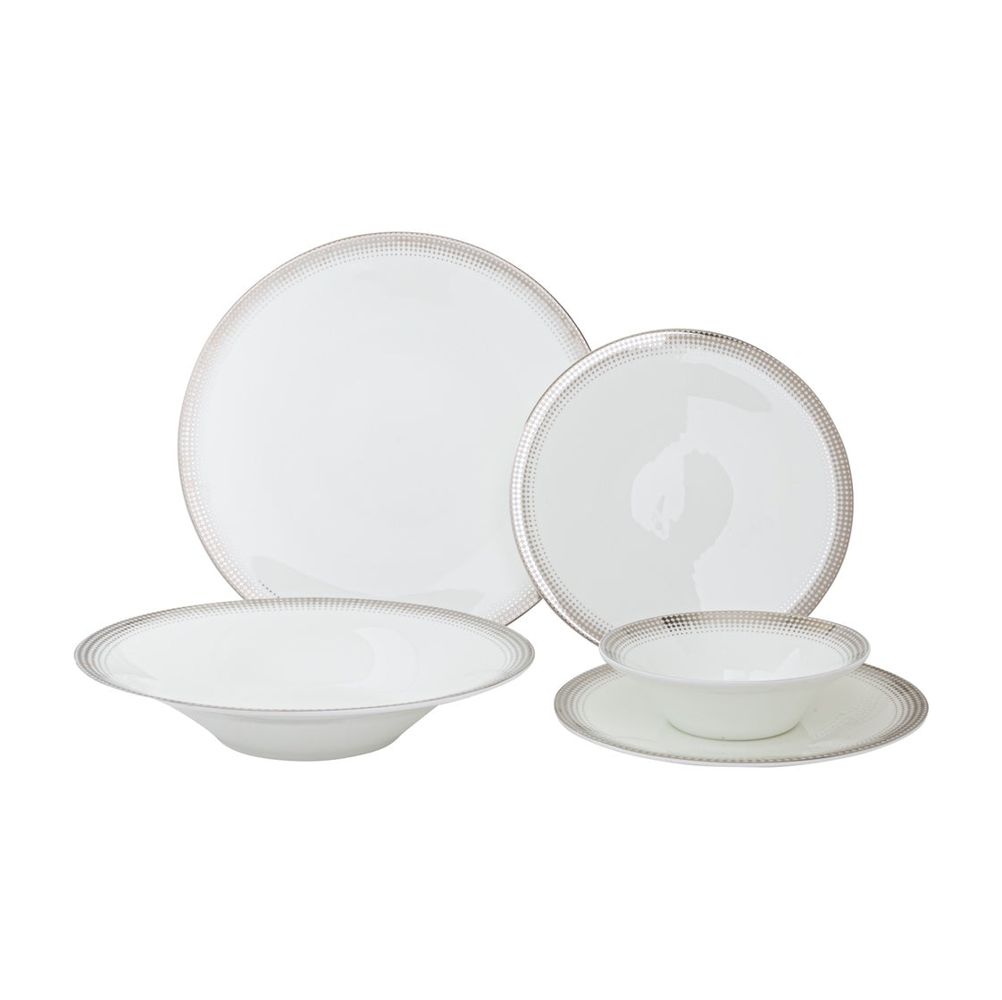 VS-2014-AS - Vikko Shine - Ambassador Silver, 20 Pc Dinnerware Set