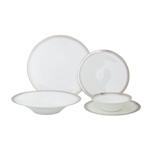 VS-2014-AS - Vikko Shine - Ambassador Silver, 20 Pc Dinnerware Set