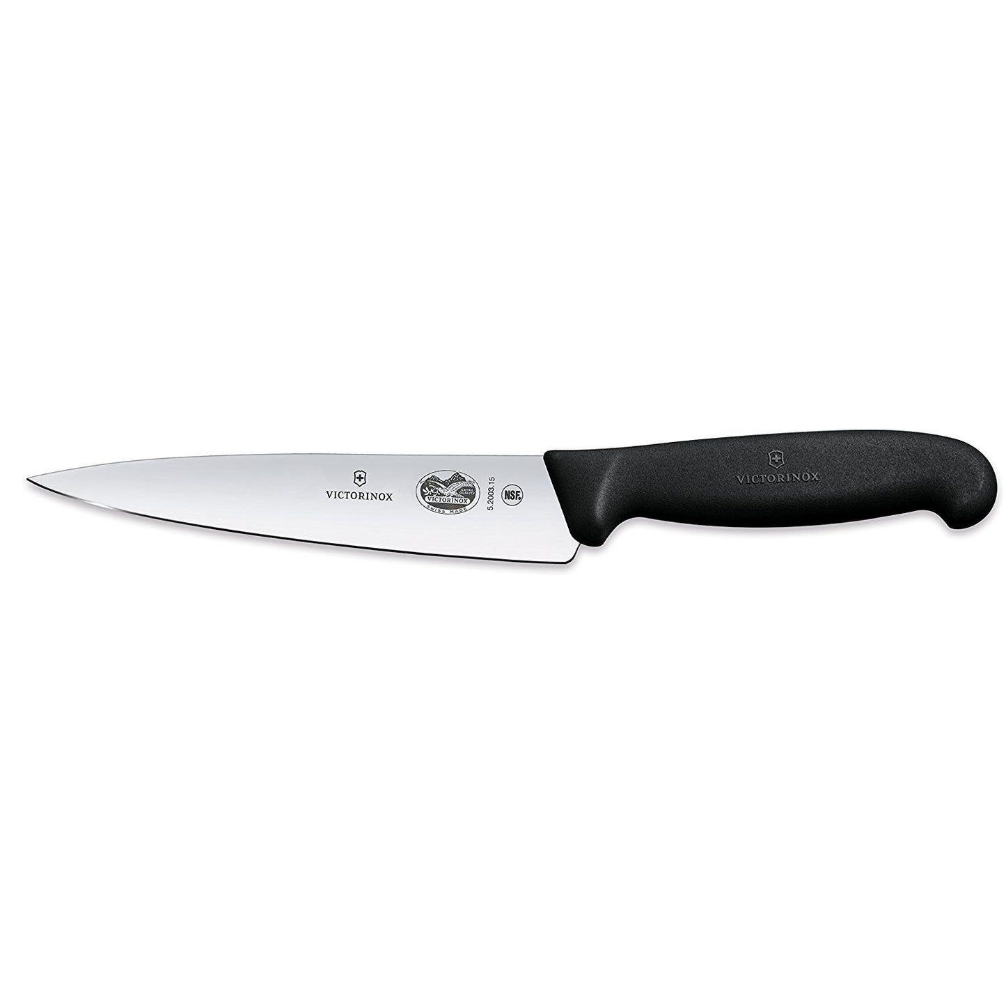 5.2003.15/40570 - Victorinox - Fibrox Pro Chef Knife, Straight, 6"", Black
