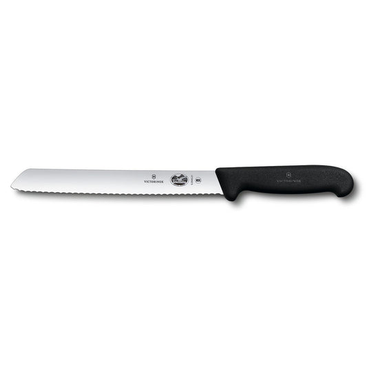 5.2533.21/40549 - Fibrox Pro Bread Knife, Serrated, Slanted Tip, 8 "", Black