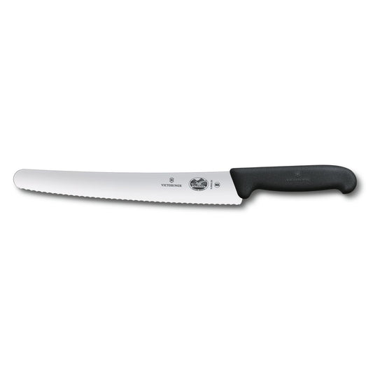 5.2933.26/40547 - Fibrox Pro Bread Knife, Serrated, Round Tip, 10.25 "", Black