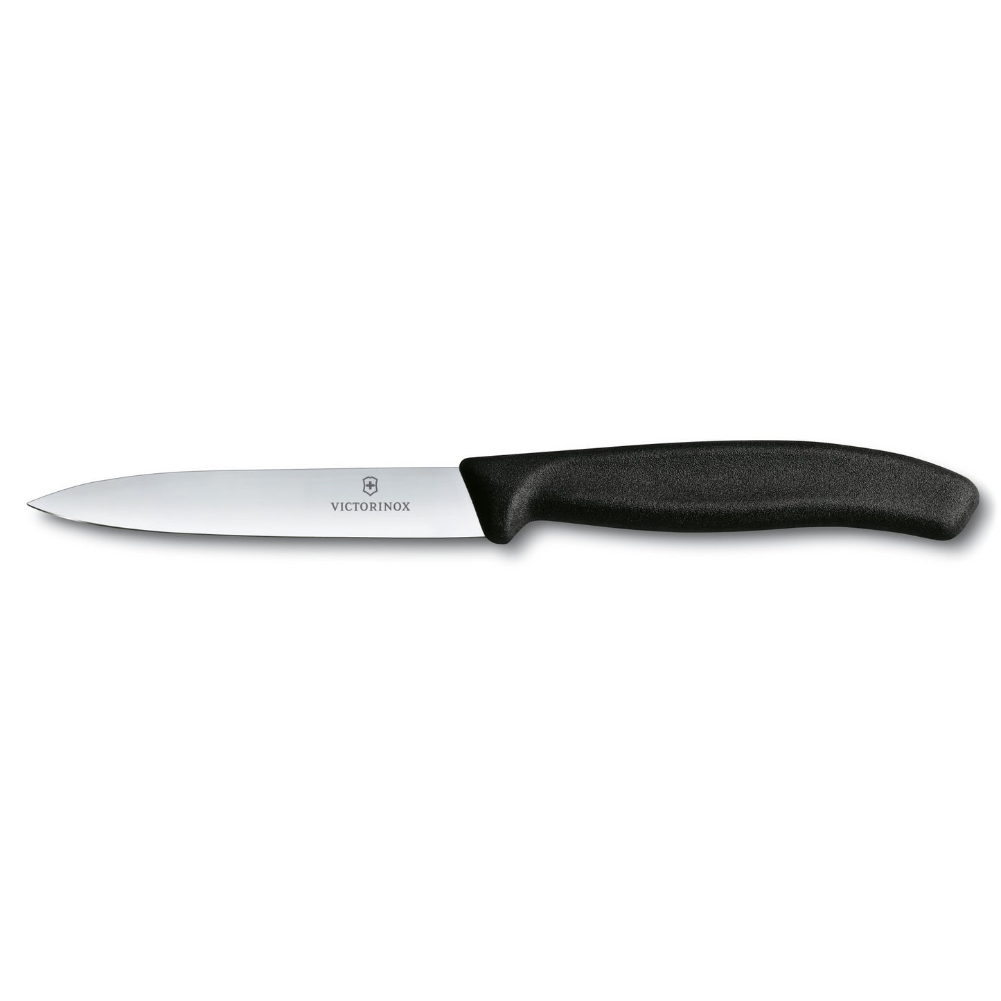 6.7703/40501 - Swiss Classic Paring Knife, Straight, Spear Tip, 4"", Black