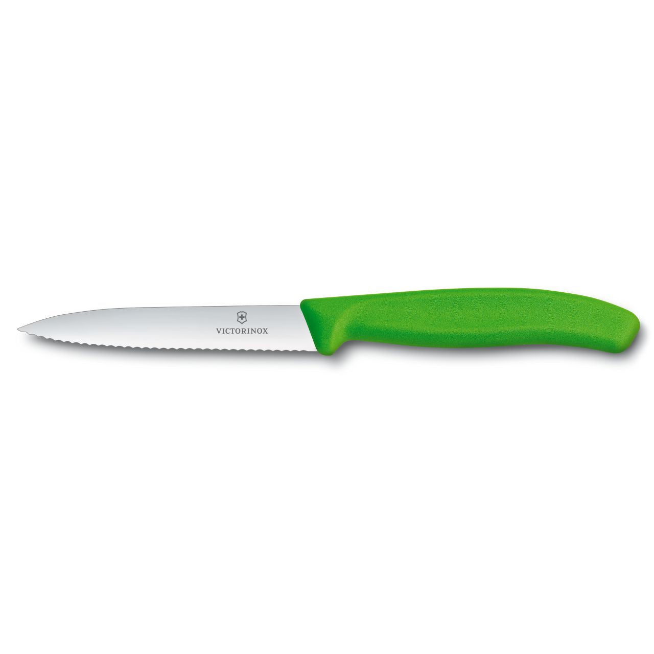 6.7736.L4 - Swiss Classic Paring Knife, Serrated, Spear Tip, 4"", Green