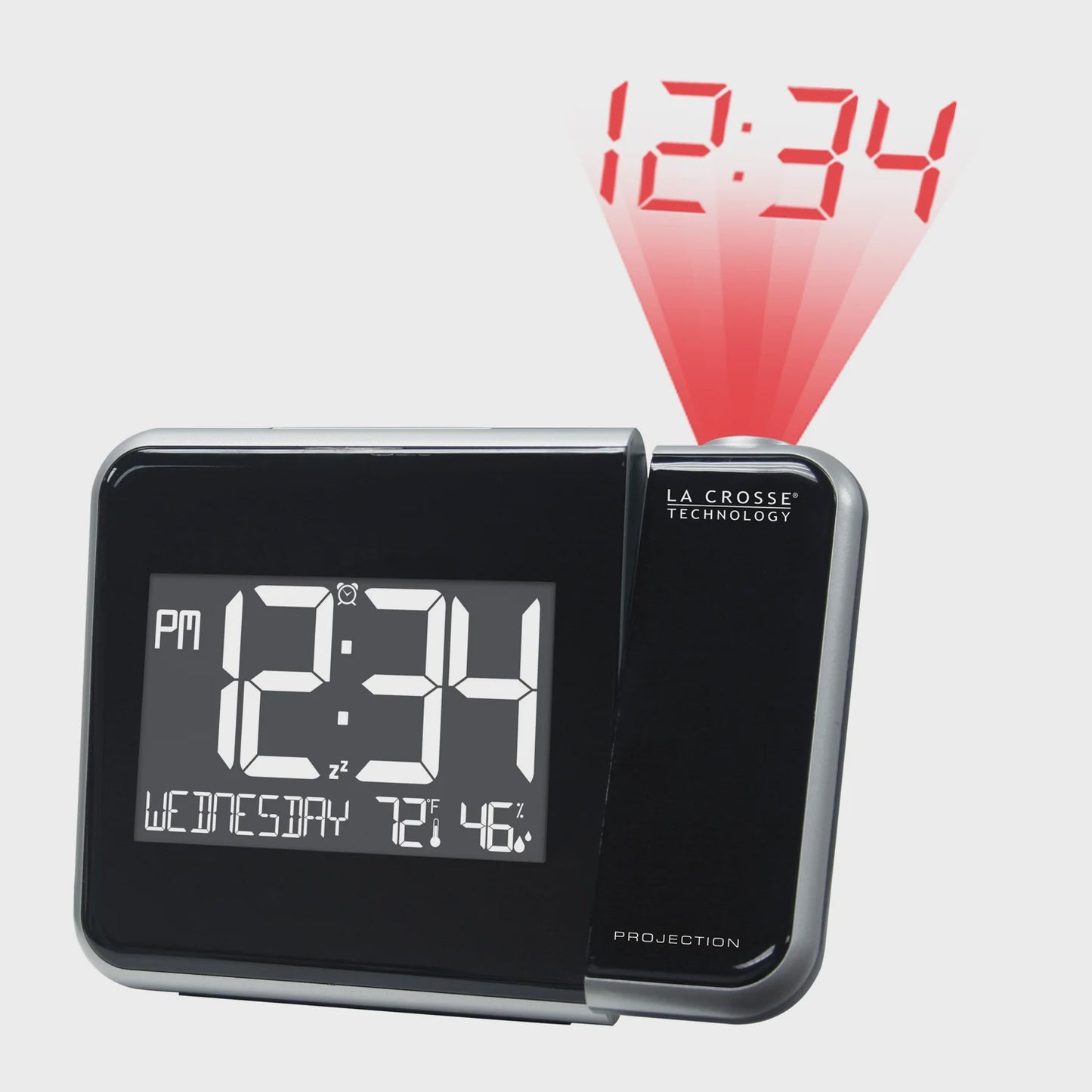 LACROSSE616-1412 - Projection Alarm Clock With Indoor Temp And Humidity