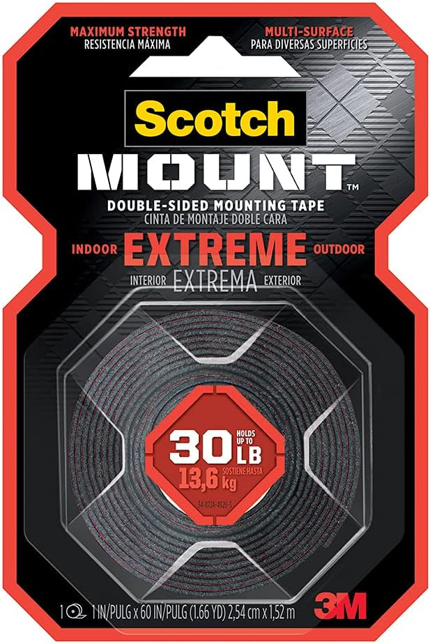 3M-414H - EXTREME MOUNTING TAPE - 30 LBS 1″x60″ – DOUBLE SIDED