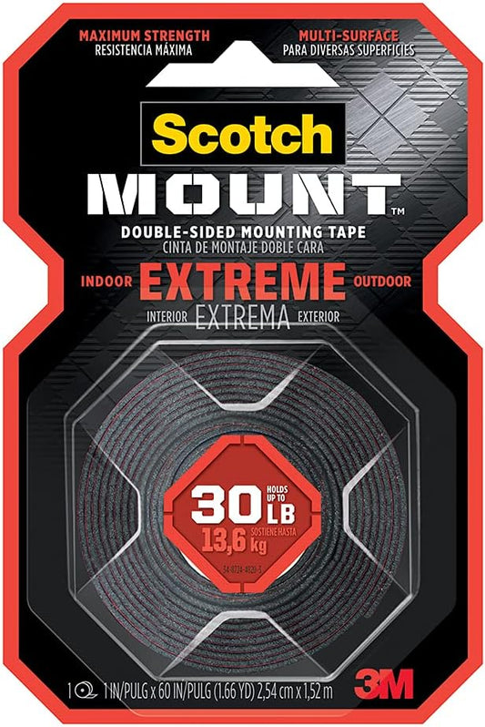 3M-414H - EXTREME MOUNTING TAPE - 30 LBS 1″x60″ – DOUBLE SIDED