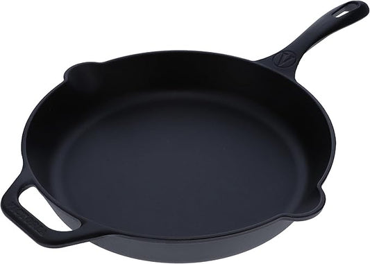 SKL-212 - 12” Seasoned Cast Iron Skillet With Helper Handle