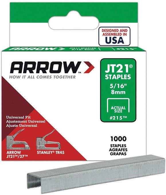 AFC-215 - ARROW STAPLES- JT21-1000 ct – 5/16″ #215