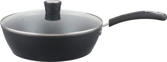 MR-DS11 - Millvado - Rainbow Non Stick Deep Frypan/W Lid, Black, Soft Grip Handle 11""
