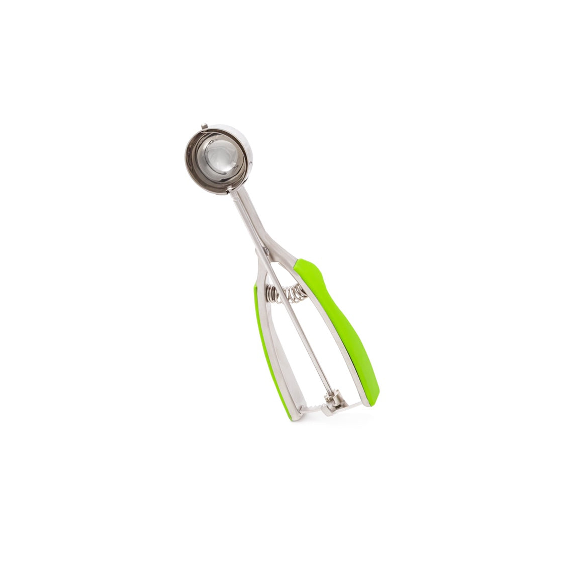 M5344-G - Millvado - SS Ice Cream Scoop With Soft Grip Handles, Small 1.6'' Dia Green, 0.78OZ