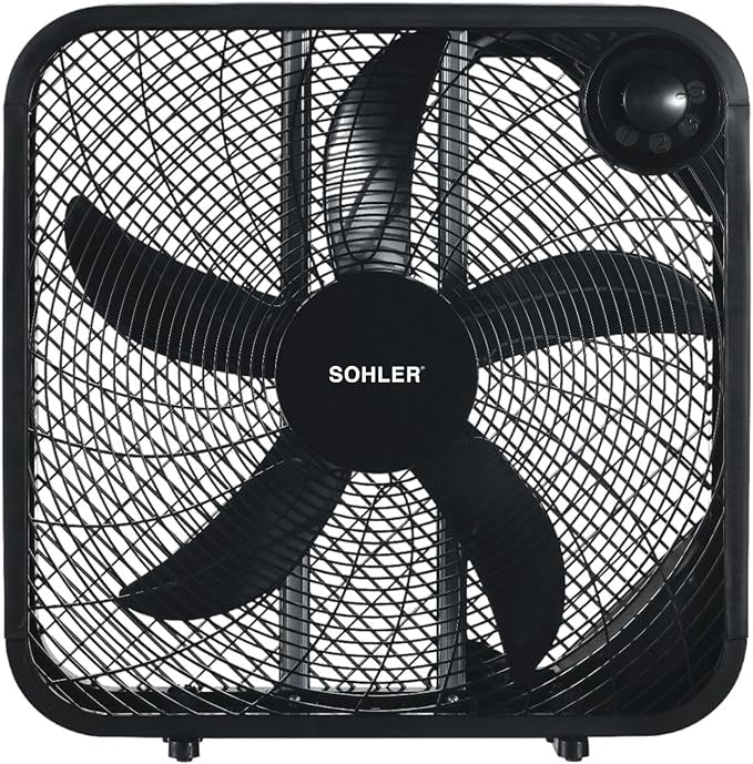 SFB20B - Sohler 20" Box Fan Black