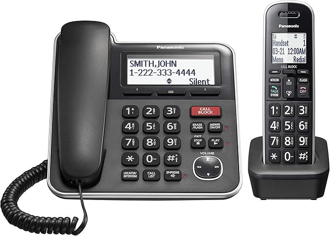 PANKXTGB850B - - Panasonic Expandable Corded/Cordless Phone System with Answering Machine