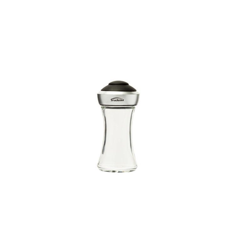 TR-07121010 - Trudeau - Glass, Pop Salt & Pepper Shaker, Black Top