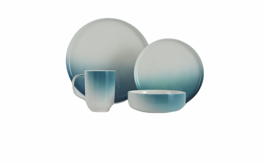 VC-1608-BG - Vikko Classic - Breeze Green, Fine Porcelain 16 Pc Dinnerware Set