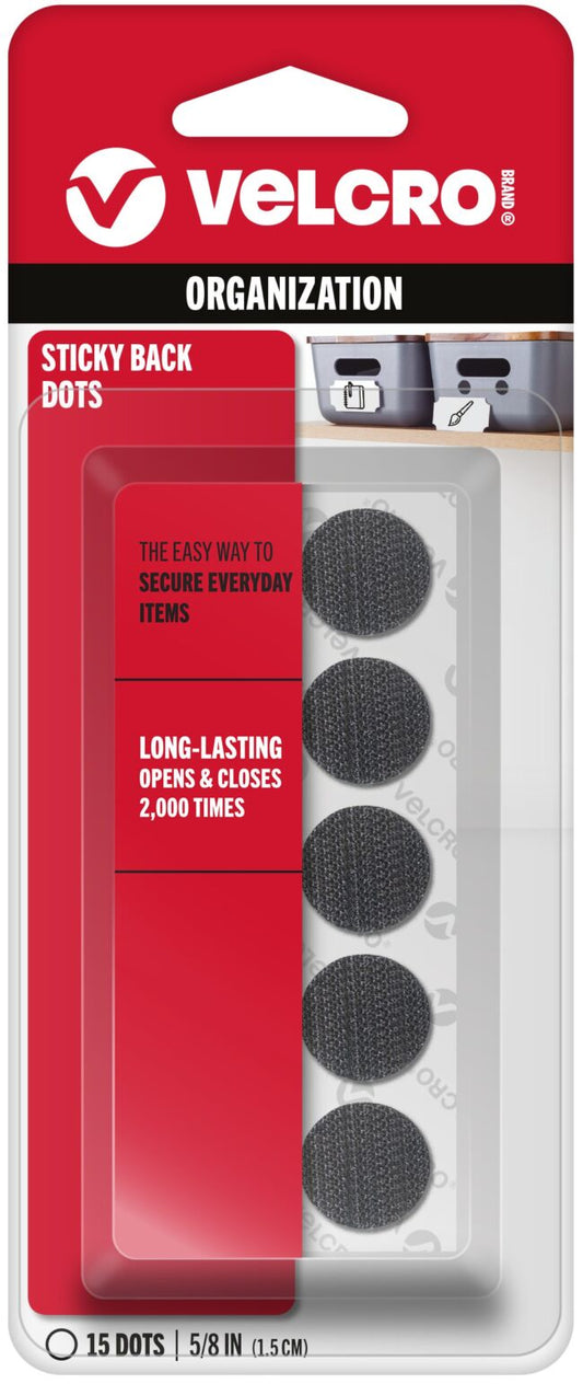 VEL90069 - VELCRO-COINS-5/8″-CD/15 – BLACK