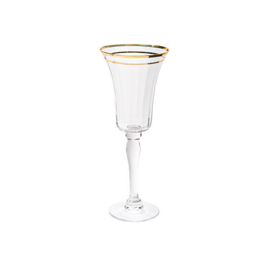 VD-B09-G - Vikko Decor - Bella, Clear with Gold Rim, Wine Glass, 9 oz