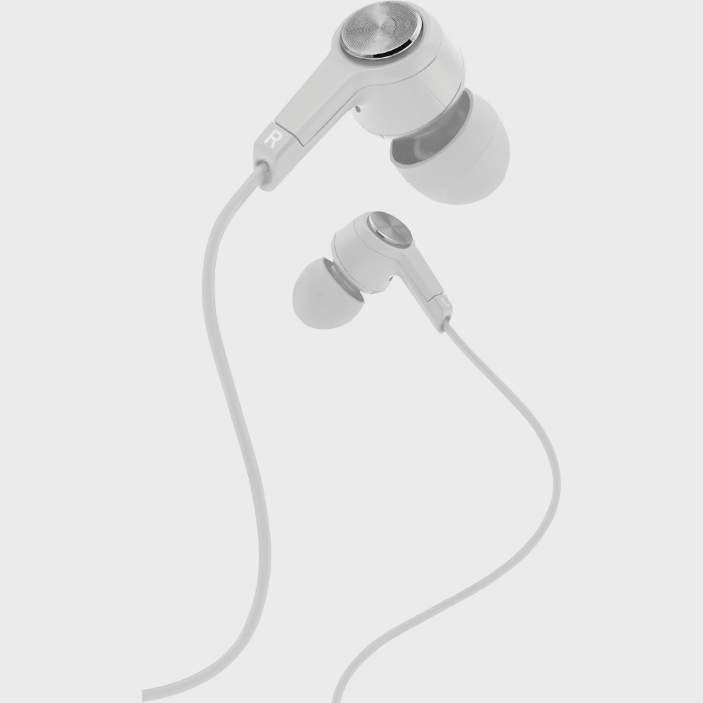 COBY-CVE225WH - Earbuds Metal Housing Mic 1 Touch Silver – sucasa