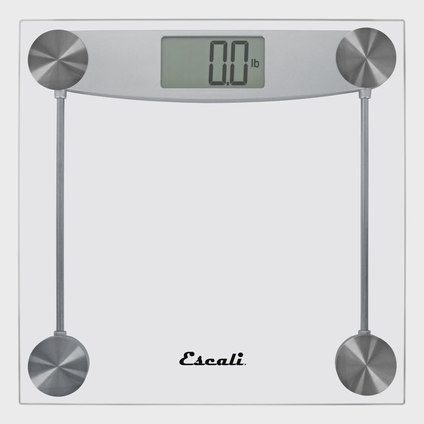 E184 - Clear Glass Bathroom Scale - Square