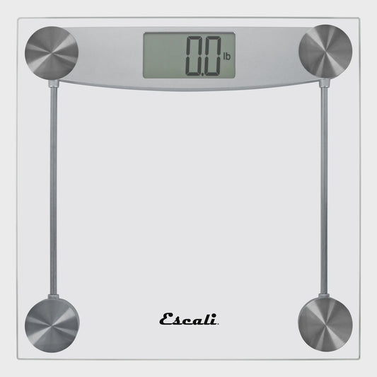 E184 - Clear Glass Bathroom Scale - Square