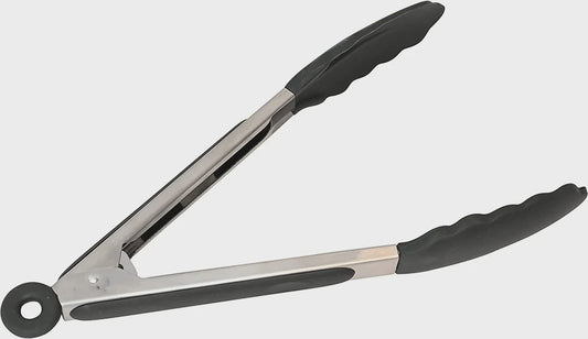 EQ12SST-1 - 12" Premium SS Kitchen Tongs W/ Silicone Tips