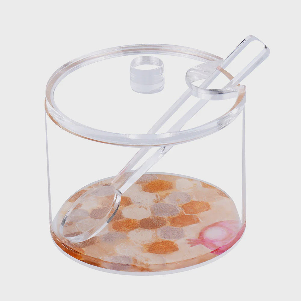 J-PHB - Lucite Honey Dish with Painted Base