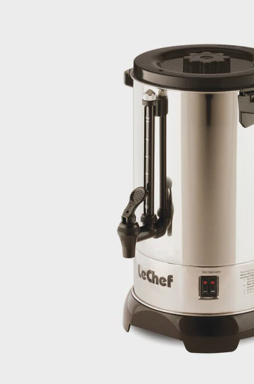 LUR40 - LE CHEF STAINLESS 40 CUP URN WITH SHABBOS SWITCH WITH CONCEALED ELEMENTS
