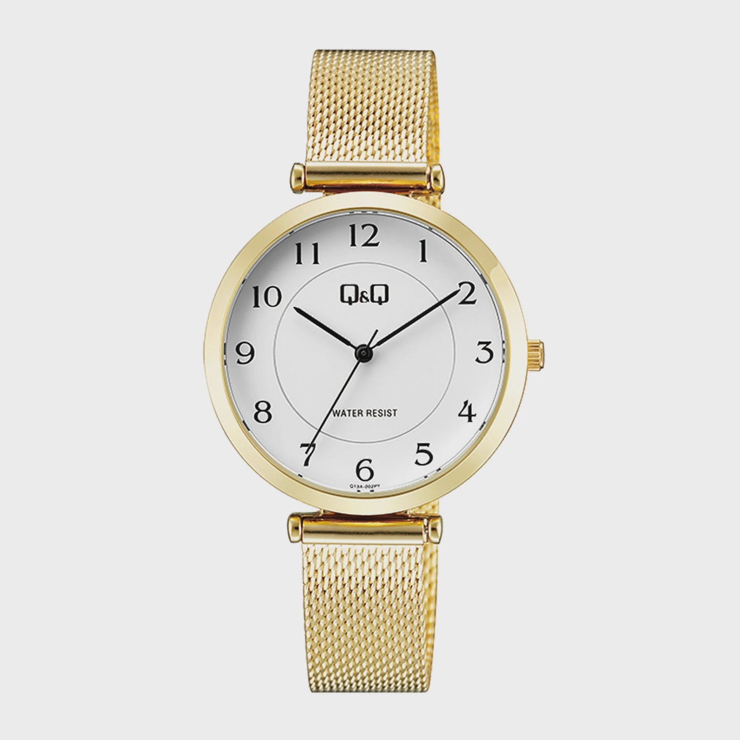 QQQ13A-002PY - Q&Q Analog Gold Mesh White Dial Watch