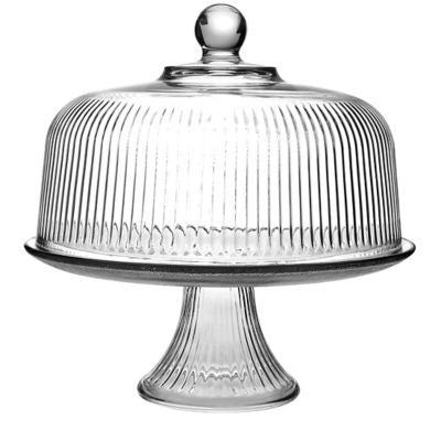 86031AHG18 - Monaco Cake Stnd W/ Ribbed Dome