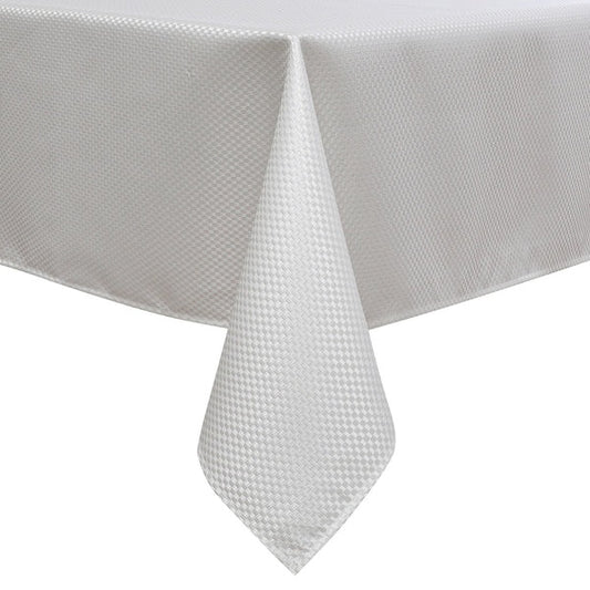 TC1394-70120 - Tablecloth Jacquard Transom White 70" x 120"
