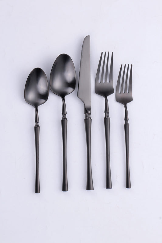 VF-30-IB-SET - Irene, Brushed Black, 18/10 Flatware, 20 Pc Set, Setting For 4