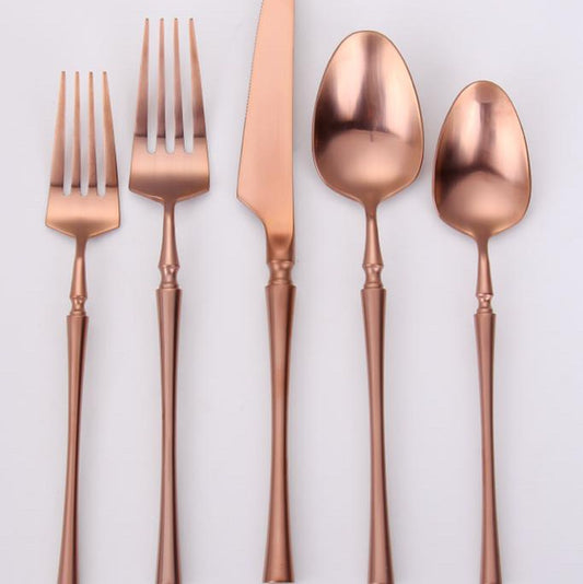 VF-30-IRG-SET - Irene, Brushed Rose Gold, 18/10 Flatware, 20 Pc Set