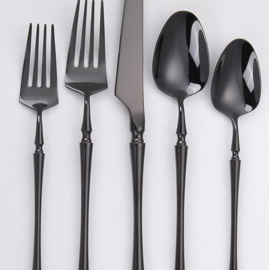 VF-35-IB-SET - Irene, Mirror Black, 18/10 Flatware, 20 Pc Set, Service
