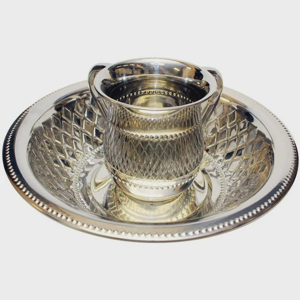 WBS25 - Wash Set Stainless Steel - Cup 5.5"H Bowl 12"W X 3"H