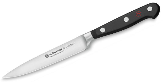 W-4066/12 -1040100412 - Wusthof - Classic Paring Knife, Straight, Spear Tip, 4.5"", Black