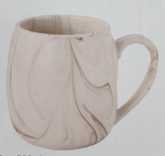 500-1 - MUGS SET/4 MARBLE SHINY