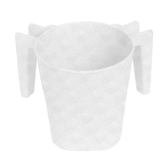 Ba156wwd - Plastic Square Small Wash Cup white with dots