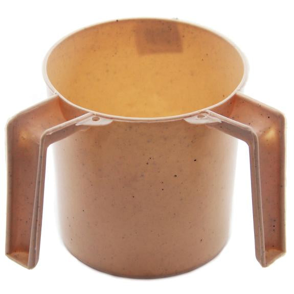 ba157bwd - Wash Cup Round Beige with dots